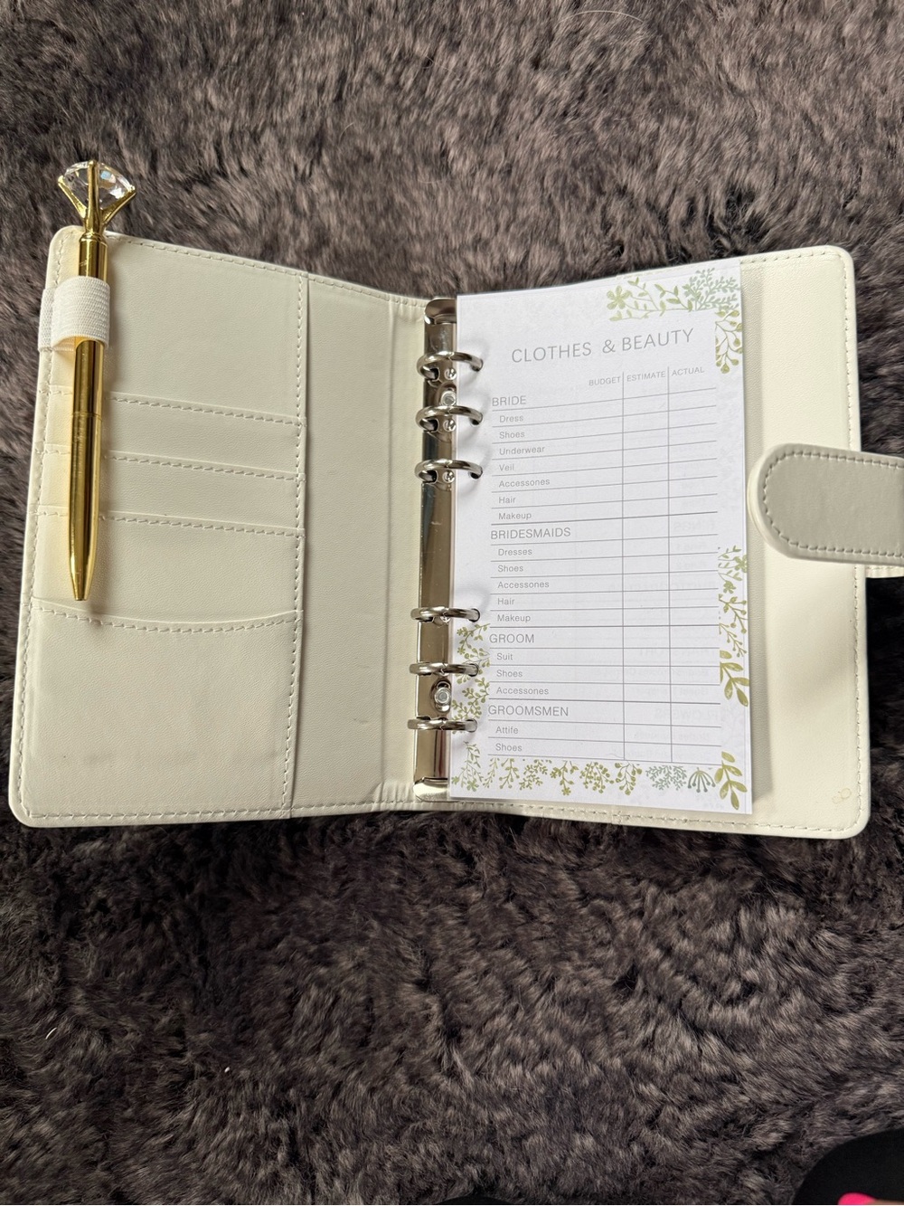Future Mrs. White Gold Script Planner - Picture 2 of 2
